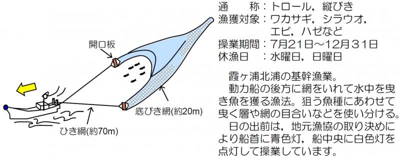 トロール漁イメージ図