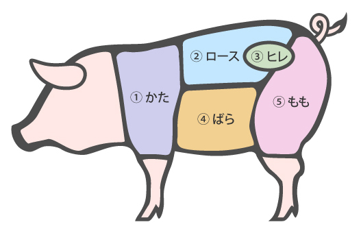 豚肉の部位と特色